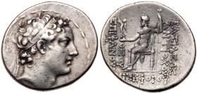 Seleukid Kingdom. Antiochos IV Epiphanes. Silver Tetradrachm (16.46 g), 175-164 BC. VF