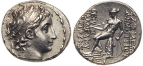 Seleukid Kingdom. Demetrios II Nikator. Silver Tetradrachm (15.70 g), first reign, 146-138 BC. EF