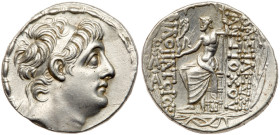 Seleukid Kingdom. Antiochos IX Philopator. Silver Tetradrachm (15.94 g), 114/3-95 BC. EF