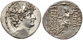 Seleukid Kingdom. Philip I Philadelphos. Silver Tetradrachm (15.91 g), 95/4-76/5 BC. EF
