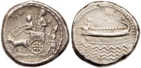 Phoenicia, Sidon. Abdashtart I. Silver Dishekel (22.95 g), ca. 365-352 BC. EF