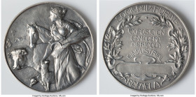 Republic Pair of "Agricultural" Medals, 1) silver "Sociedad Rural Rafaela" Medal ND AU. 51mm. 54.64gm. marked "PLATA" on edge 2) silvered bronze "Soci...