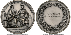 "Lower Austria Trade Association" silver Restrike Medal 1840-Dated MS66 Antiqued NGC, Wurzburg-9566. 63mm. Awarded to Wilhelm Guttmann. HID09801242017...