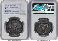 Franz Joseph I silver "Federal Shooting Fest in Graz" Medal 1889-Dated MS62 NGC, Wurzb-2525, Hauser-5156. A very scarce and popular Austrian Shooting ...
