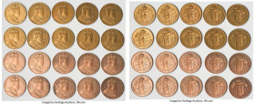 Edward VII 80-Piece Lot of Uncertified Fantasy 36 Piastres 1901-Dated UNC, Includes (40) copper and (40) goldine issues (cf. KM-XM13b). Sold as is, no...
