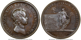 Louis XIV bronze "Thionville Captured" Medal 1643-Dated MS65 Brown NGC, Divo-7. 41mm. By J. Mauger. LUDOVICUS XIIII REX CHRISTIANISSIMUS Bust right //...