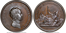Louis XIV bronze "Trino Captured" Medal 1643-Dated MS64 Brown NGC, Divo-8. 41mm. By J. Mauger. LUDOVICUS XIIII REX CHRISTIANISSIMUS Bust right // TRIN...