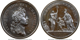 Louis XIV bronze "Erfurt's Return to Mainz" Medal 1664-Dated MS64 Brown NGC, Divo-80. 41mm. By J. Mauger. LUDOVICUS XIIII REX CHRISTIANISS Head right ...