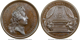 Louis XIV bronze "Queen Mother's Death" Medal 1666-Dated MS67 Brown NGC, Divo-86. 41mm. By J. Mauger. LUDOVICUS XIIII REX CHRISTIANISSIMUS Head right ...