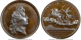 Louis XIV bronze "Franche-Comte Conquest" Medal 1668-Dated MS67 Brown NGC, Divo-106. 41mm. By J. Mauger. LUDOVICUS XIIII REX CHRISTIANISSIMUS Head rig...