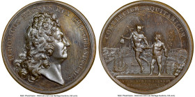 Louis XIV bronze "Trade in Aquitaine" Medal 1706-Dated MS63 Brown NGC, 41mm. By J. le Blanc. LUDOVICUS MAGNUS REX CHRISTIANISSIMUS Head right // COMME...