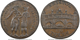 Somersetshire. Bristol 1/2 Penny Token 1795 AU58 Brown NGC, D&H-102. HID09801242017 © 2023 Heritage Auctions | All Rights Reserved