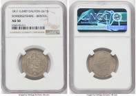 Somersetshire. Bristol silver Shilling Token 1811 AU50 NGC, Dalton-26. HID09801242017 © 2023 Heritage Auctions | All Rights Reserved