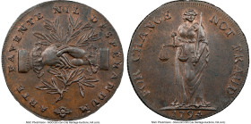 Staffordshire. Leek "For Change Not Fraud" 1/2 Penny Token 1794 MS62 Brown NGC, D&H-17. Edge: Milled. HID09801242017 © 2023 Heritage Auctions | All Ri...