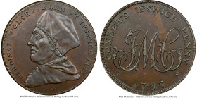 Suffolk. Ipswich "Cardinal Wolsey" Penny Token 1797 MS63 Brown NGC, D&H-12. Edge: Plain. HID09801242017 © 2023 Heritage Auctions | All Rights Reserved...