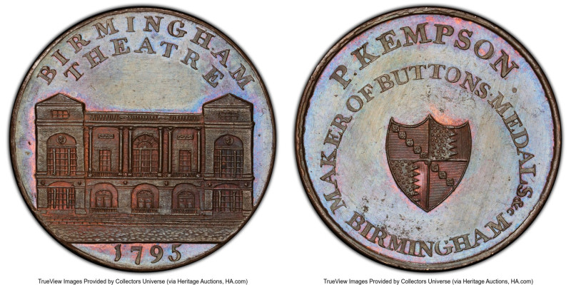 Warwickshire. Kempson's copper 1/2 Penny Token 1795 MS63 Brown PCGS, D&H-216. Ed...