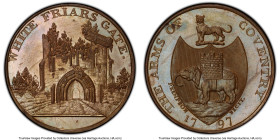 Warwickshire. Kempson’s bronzed Proof 1/2 Penny Token 1797 PR65 PCGS, D&H-280. WHITE FRIARS GATE View of gate // THE ARMS OF COVENTRY Arms center, 179...