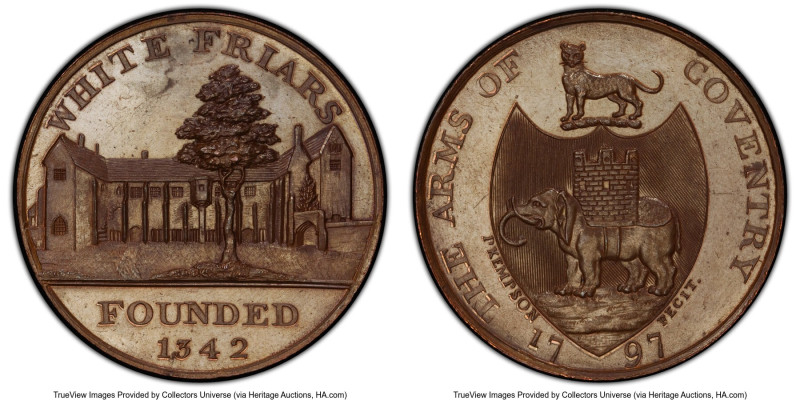 Warwickshire. Kempson’s bronzed Proof 1/2 Penny Token 1797 PR64 PCGS, D&H-267a. ...