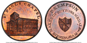 Warwickshire. Kempson's 1/2 Penny Token ND (c.1790s) MS65 Red and Brown PCGS, D&H-172. Edge: Plain. ST PAULS CHAPEL View of chapel // P KEMPSON / MAKE...