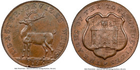 Wiltshire. Devizes copper 1/2 Penny Token 1796 MS64 Brown NGC, D&H-2b. Edge: MILLED. HID09801242017 © 2023 Heritage Auctions | All Rights Reserved