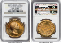 "Duke of Newcastle" gold Proof Medal 1833-Dated (1969) PR61 Cameo NGC, BHM-1646. 36mm. Edge: M.P.R. Wormald, K.S. By W. Wyon. HENRY PELHAM DUKE OF NEW...