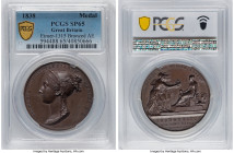 Victoria bronzed Specimen "Coronation" Medal 1838 SP65 PCGS, BHM-1801, Eimer-1315. 36mm. By B. Pistrucci. VICTORIA D G BRITANNIARUM REGINA F D Draped ...