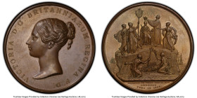 Victoria bronze Specimen "Coronation" Medal 1838 SP63 PCGS, BHM-1805, Eimer-1310. 74mm. By G. R. Collis. VICTORIA DG BRITANNIARUM REGINA F D Queen bus...