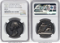 Victoria silver "Coronation" Medal 1838 MS62 NGC, BHM-1801, Eimer-1315. 36mm. By B Pistrucci. VICTORIA D G BRITANNIARUM REGINA F D Bust with bandeau l...