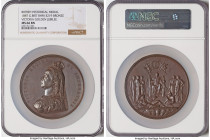 Victoria bronze "Golden Jubilee" Medal 1887 MS66 Brown NGC, BHM-3219. 77mm. By J.E. Boehm and F. Leighton. Accompanied by original case of issue. HID0...