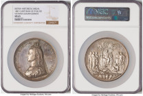 Victoria silver "Golden Jubilee" Medal 1887 MS65 NGC, BHM-3219, Eimer-1733. 77mm. By J.E. Boehm and F. Leighton. Tied for the second-finest grade at N...