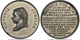 Victoria white metal "Golden Jubilee" Medal 1887 MS61 NGC, BHM-3310 (R). 39mm. Unsigned. VICTORIA JUBILEE Veiled and draped bust left // VICTORIA REG ...
