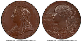 Victoria bronzed Specimen "Diamond Jubilee" Medal 1897 SP64 PCGS, Eimer-1817a. 55mm. By G. W. de Saulles after T. Brock. Accompanied by original case ...