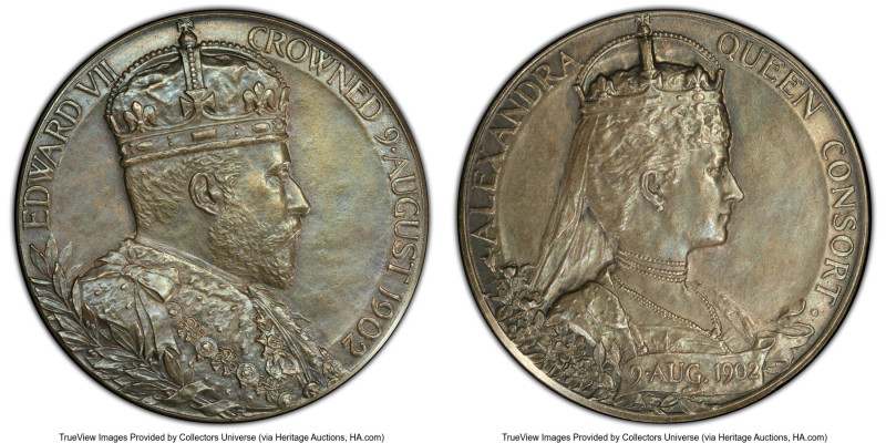 Edward VII silver Matte Specimen "Coronation" Medal 1902 SP63 PCGS, Eimer-1871b,...