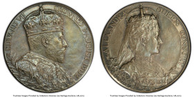 Edward VII silver Matte Specimen "Coronation" Medal 1902 SP63 PCGS, Eimer-1871b, BHM-3737. 31mm. By G. W. de Saulles. EDWARD VII CROWNED 9 AUGUST 1902...