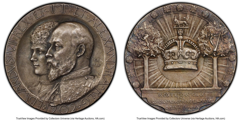 Edward VII silver Matte Specimen "Coronation" Medal 1902 SP63 PCGS, Eimer-1872c....