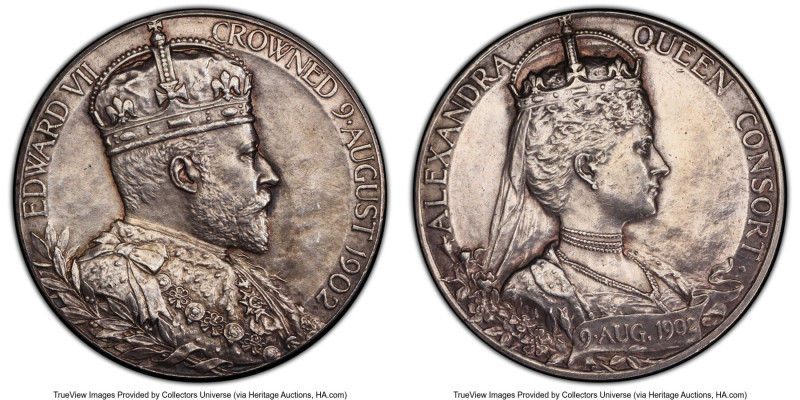 Edward VII silver Matte Specimen "Coronation" Medal 1902 SP58 PCGS, Eimer-1871b,...