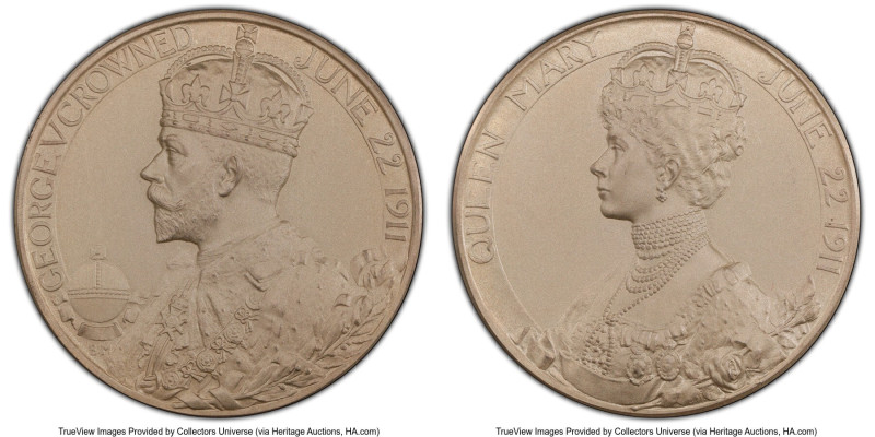 George V silver Matte Specimen "Coronation" Medal 1911 SP67 PCGS, BHM-4022, Eime...