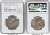 George V silver Matte "Coronation" Medal 1911 MS66 NGC, BHM-4022, Eimer-1922b. 30mm. By B. Mackennal. GEORGE V CROWNED JUNE 22 1911 Bust left crowned ...