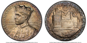 George V silver Specimen "Prince Edward Investiture" Medal 1911 SP64 PCGS, Eimer-1925, BHM-4079. 34mm. By John Goscombe. Accompanied by original case ...