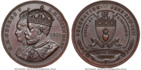 George V bronze "George V Coronation" Medal 1911 MS63 Brown NGC, BHM-4049. 33mm. By J.A. Restall. H M GEORGE V H M QUEEN MARY Crowned jugate busts lef...