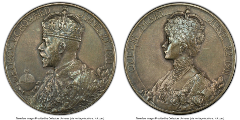 George V silver Matte Specimen "Coronation" Medal 1911 SP63 PCGS, BHM-4022, Eime...