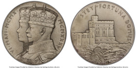 George V silver Matte Specimen "Silver Jubilee" Medal 1935 SP64 PCGS, Eimer-2029a. 56mm. By P. Metcalfe. Accompanied by original case of issue. HID098...