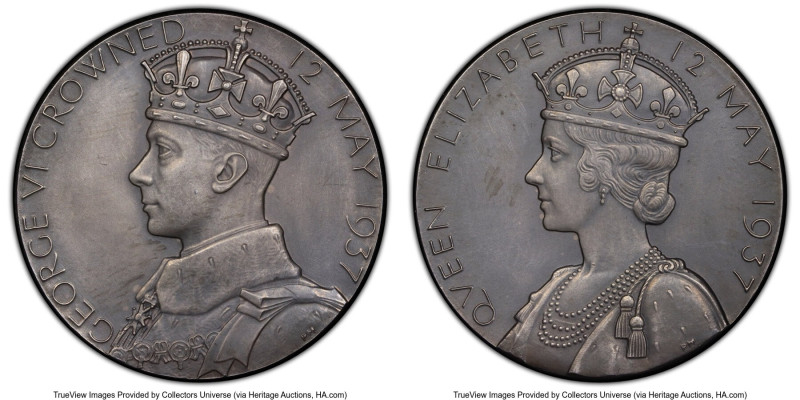 George VI silver Specimen "Coronation" Medal 1937 SP64 PCGS, BHM-4314, Eimer-204...