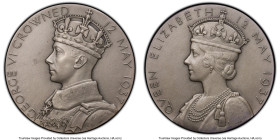 George VI silver Matte Specimen "Coronation" Medal 1937 SP64 PCGS, BHM-4314, Eimer-2046a. 56mm. By Percy Metcalfe. GEORGE VI CROWNED 12 MAY 1937 Crown...