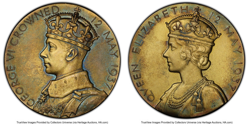 George VI silver Matte Specimen "Coronation" Medal 1937 SP63 PCGS, Eimer-2046a. ...