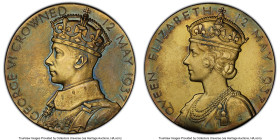 George VI silver Matte Specimen "Coronation" Medal 1937 SP63 PCGS, Eimer-2046a. 56mm. By P. Metcalfe. Accompanied by original case of issue. HID098012...