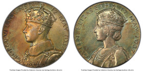 George VI silver Specimen "Coronation" Medal 1937 SP62 PCGS, BHM-4314, Eimer-2046b. 32mm. By Percy Metcalfe. GEORGE VI CROWNED 12 MAY 1937 Crowned Kin...