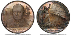 Elizabeth II silver Specimen "Churchill Death" Medal 1965 SP66 PCGS, Eimer-2104a, Engstrom-30. 57mm. By F. Kovacs for Spink & Son, Ltd. Shares its lof...