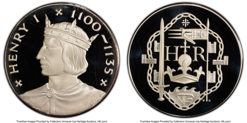 "Henry I 1100-1135" silver Medal ND (1970-1974) PR67 Deep Cameo PCGS, Set #1841 ...