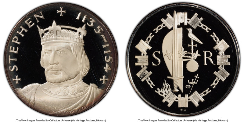 "Stephen 1135-1154" silver Medal ND (1970-1974) PR67 Deep Cameo PCGS, Set #1841 ...